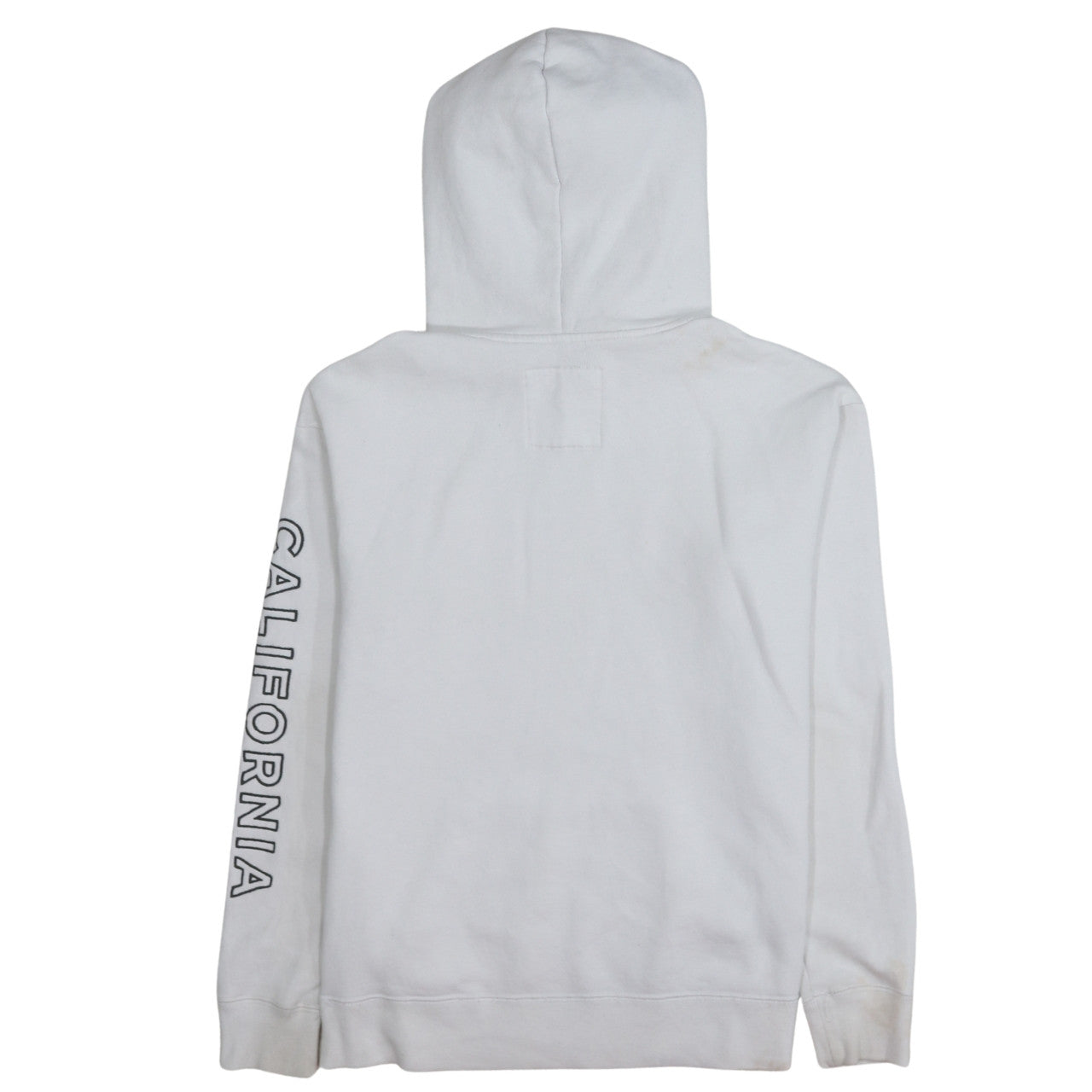 Mens UK Size S Hollister White Pullover Hoodie