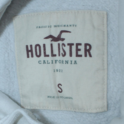 Mens UK Size S Hollister White Pullover Hoodie