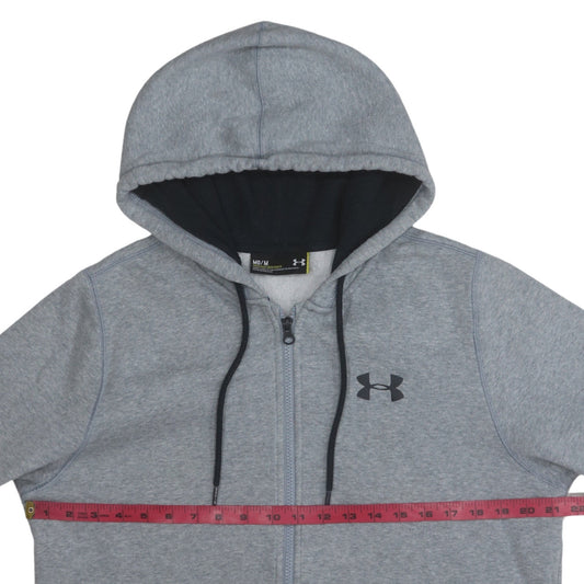 Mens UK Size M Under armour Grey Full Zip Hoodie