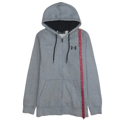 Mens UK Size M Under armour Grey Full Zip Hoodie
