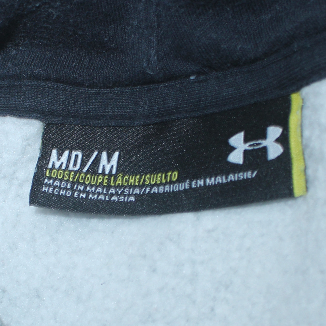 Mens UK Size M Under armour Grey Full Zip Hoodie