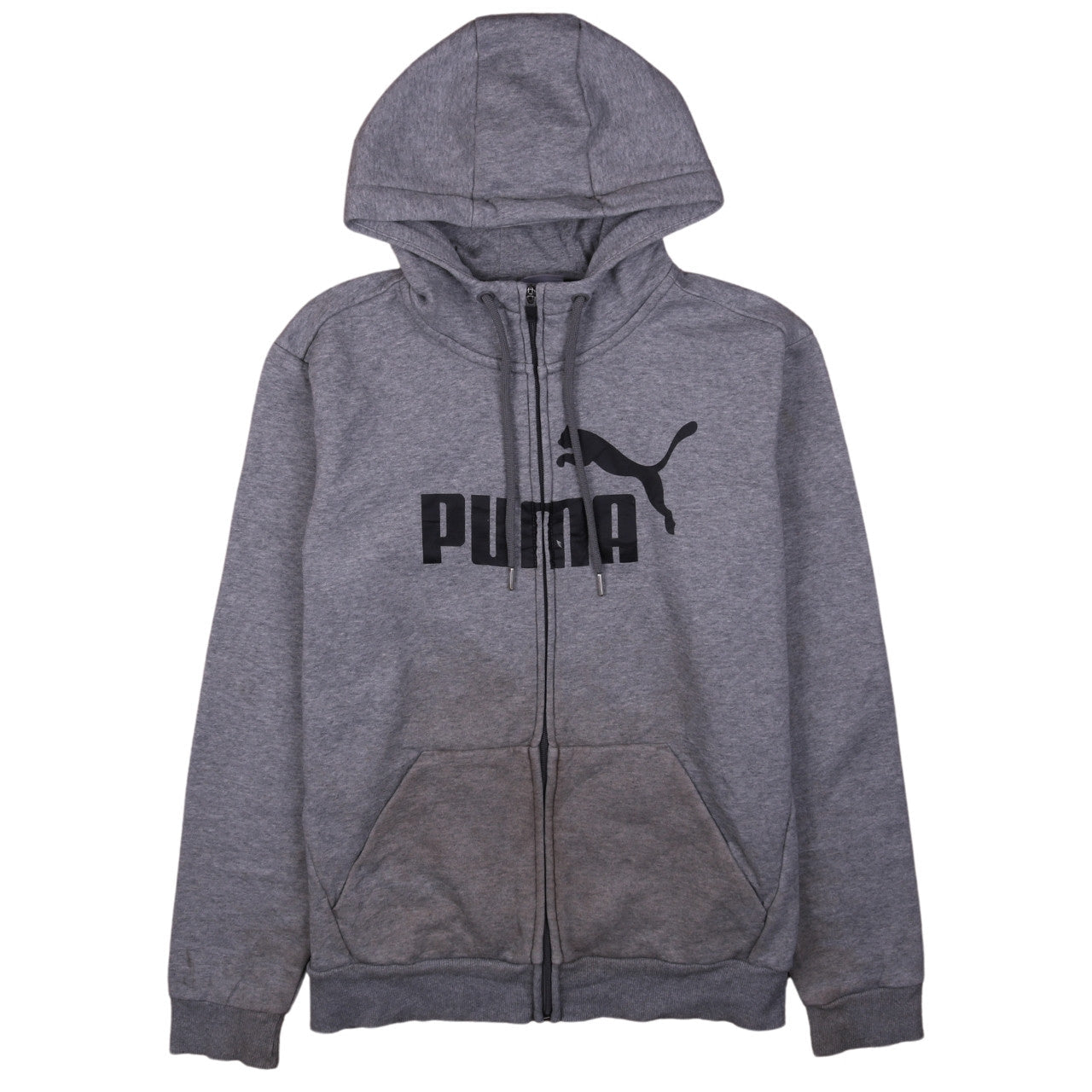 Mens UK Size M PUMA Grey Full Zip Hoodie