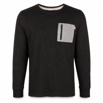 Puma Men's Black Long Sleeve Pocket Top Size M Casual Style