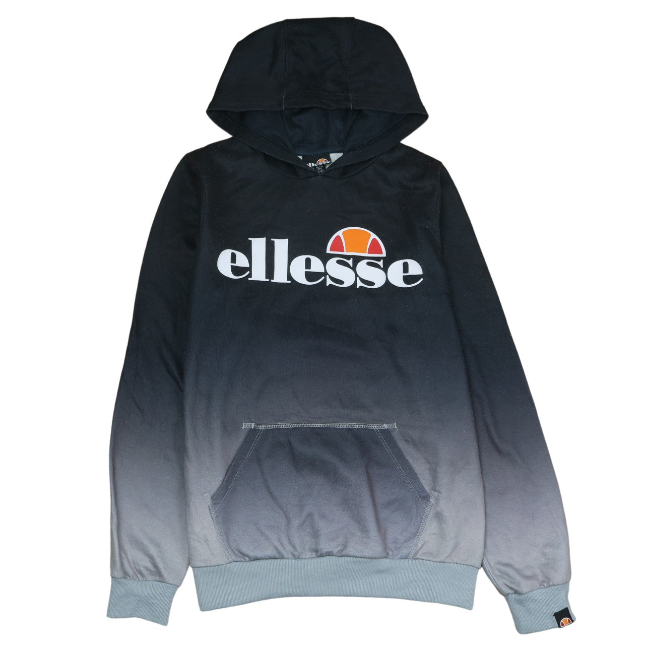 Ellesse Boys Black Pullover Hoodie 13-14 Years Logo Graphic Fleece