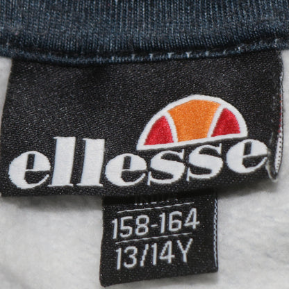 Ellesse Boys Black Pullover Hoodie 13-14 Years Logo Graphic Fleece