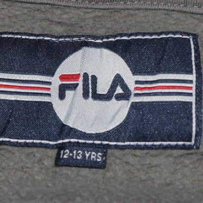 Fila Boys Grey Pullover Hoodie 12-13 Years Logo Casual Sweatshirt