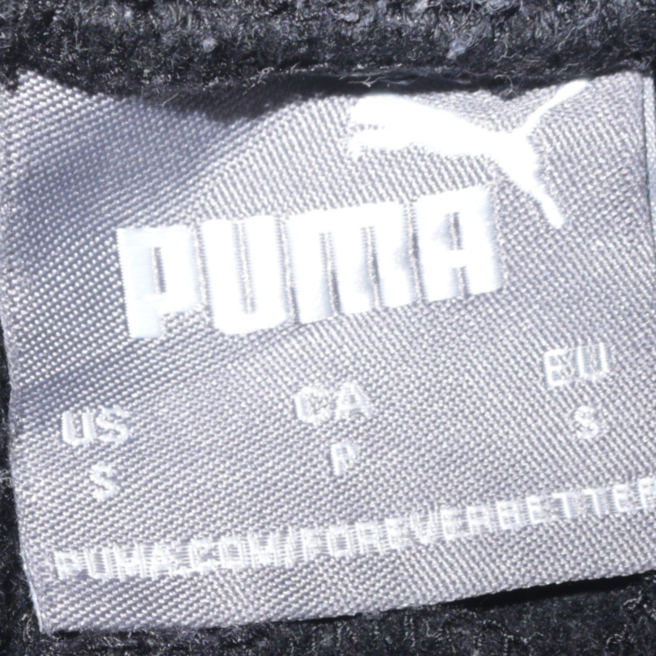Mens UK Size S PUMA Regular Fit Jogger Black Trousers