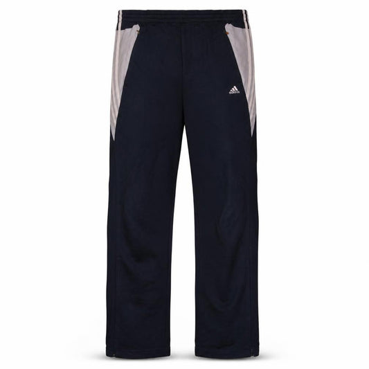 Front view of Adidas Men's Black Track Pants M Elastic Waist Zip Pockets