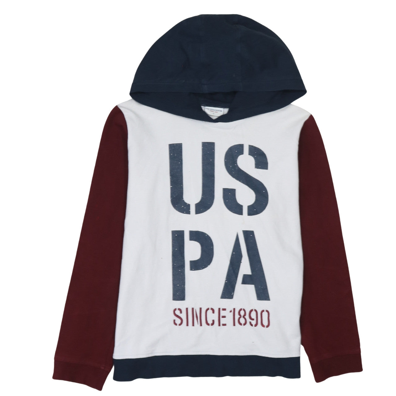 Womens UK Size L U.S. Polo Assn. White Pullover Hoodie
