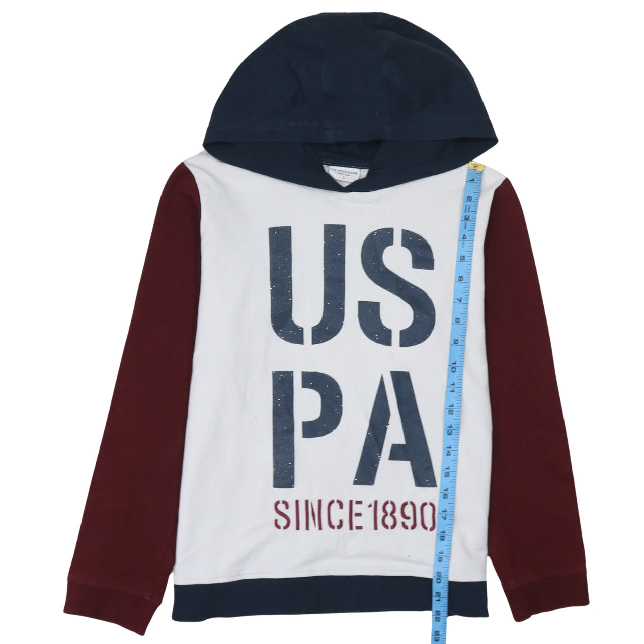 Womens UK Size L U.S. Polo Assn. White Pullover Hoodie