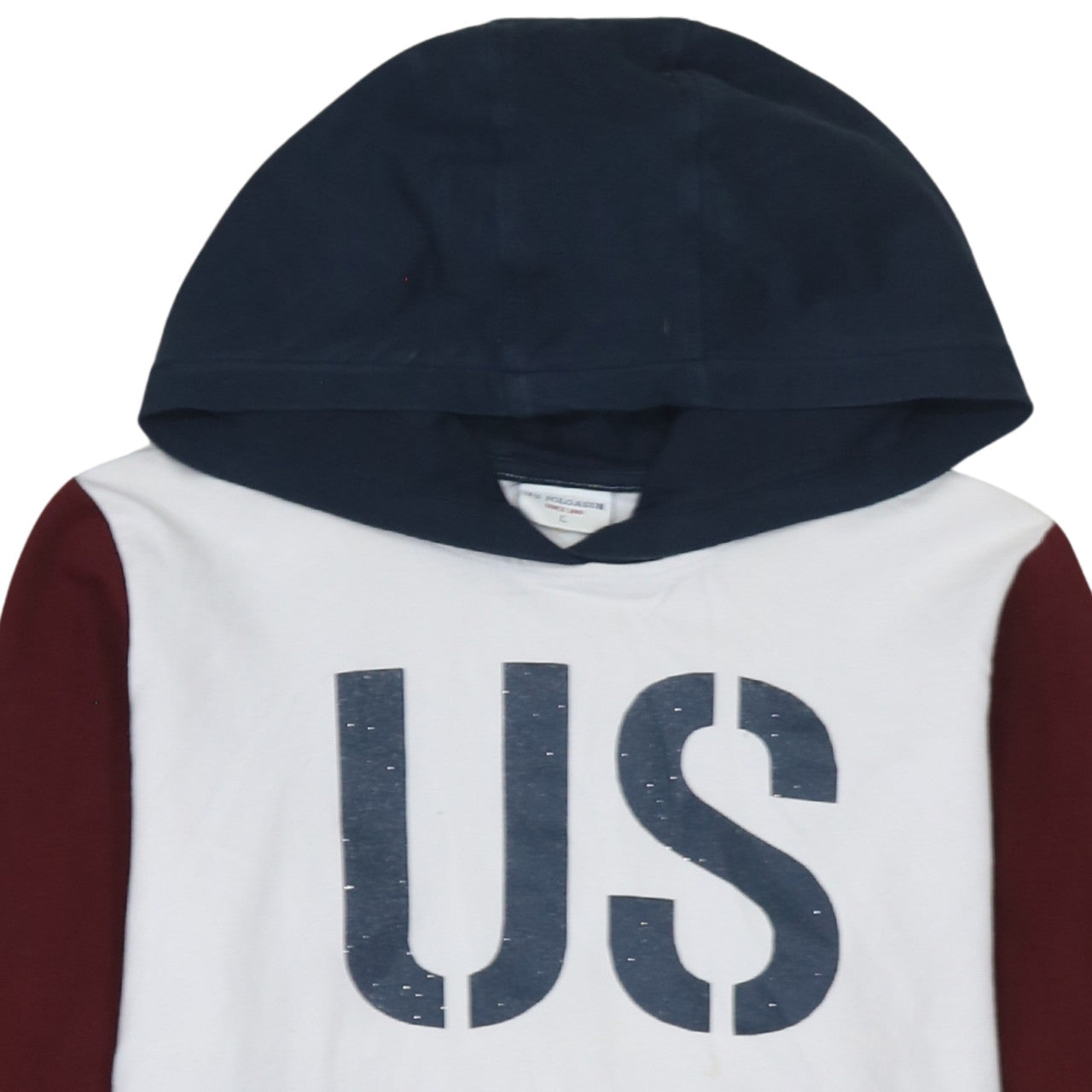 Womens UK Size L U.S. Polo Assn. White Pullover Hoodie