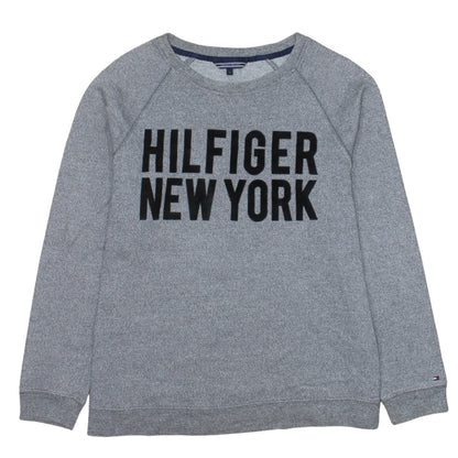 Mens UK Size L Tommy Hilfiger Grey Pullover Sweatshirt