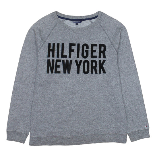 Mens UK Size L Tommy Hilfiger Grey Pullover Sweatshirt