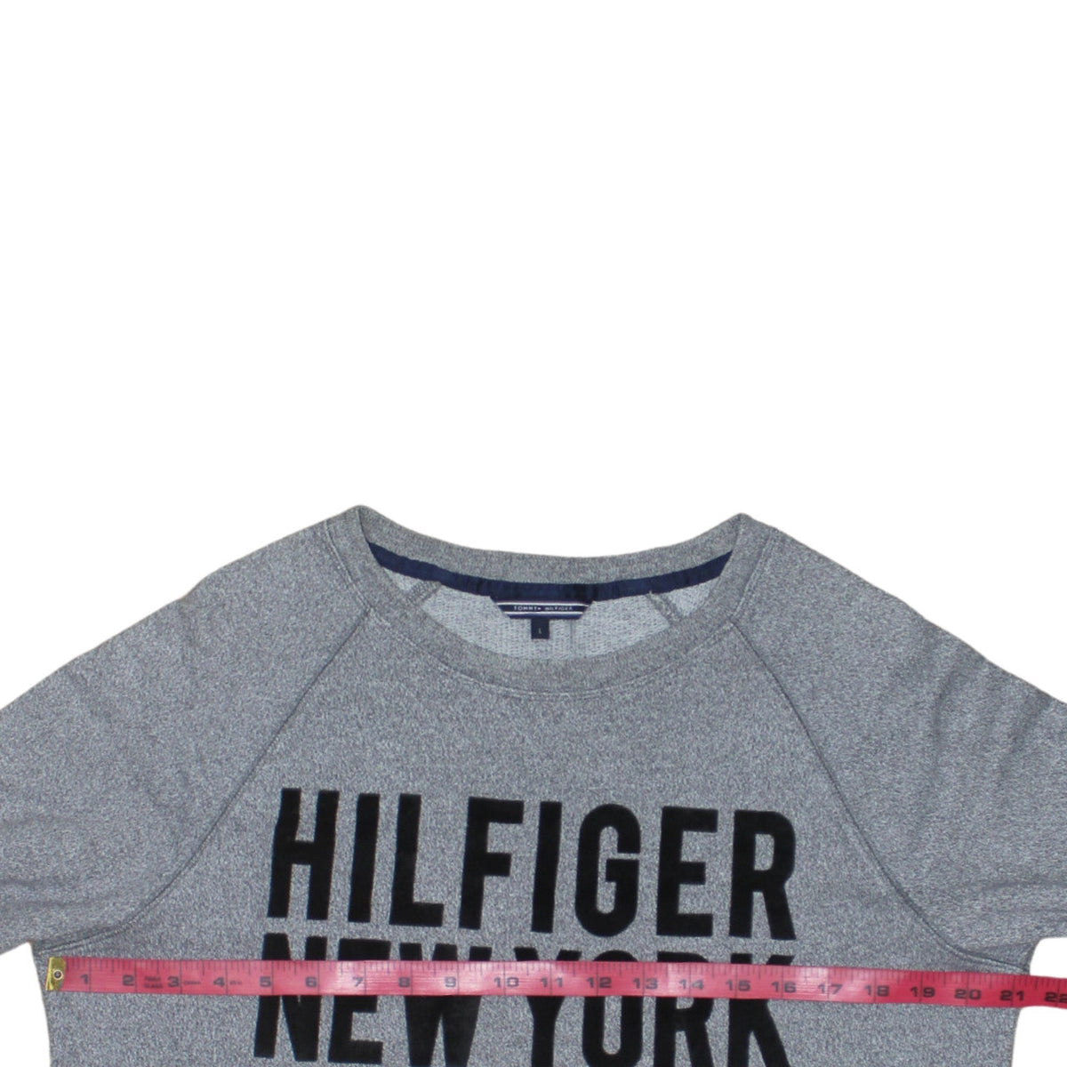 Mens UK Size L Tommy Hilfiger Grey Pullover Sweatshirt