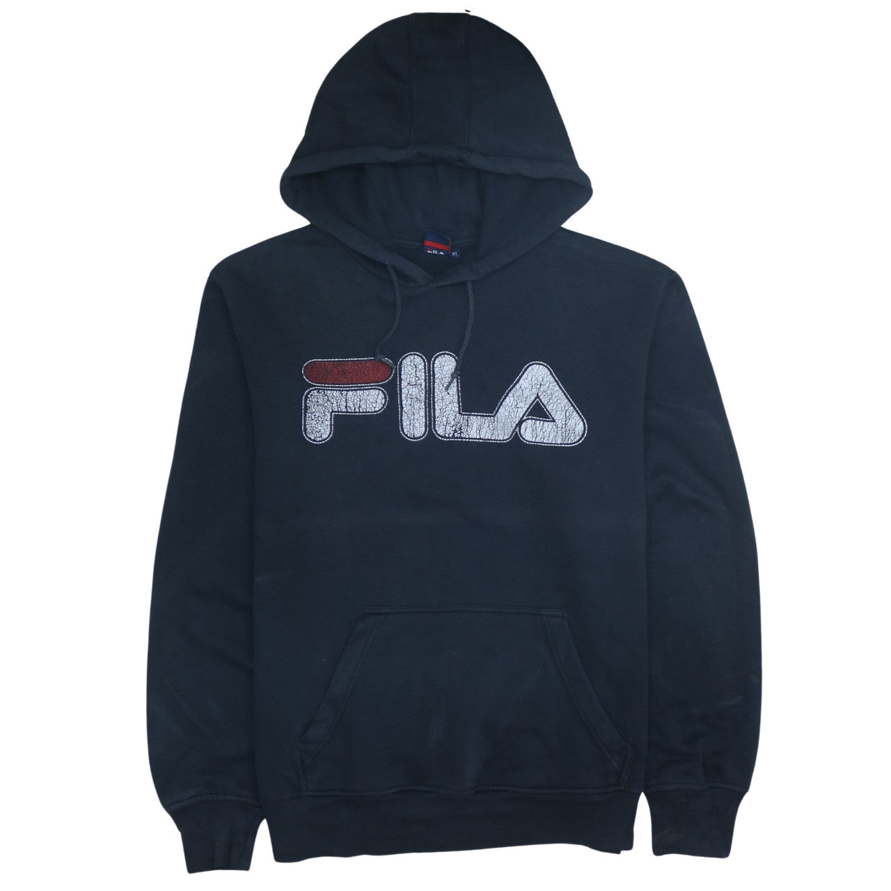Mens UK Size XL FILA Black Pullover Hoodie