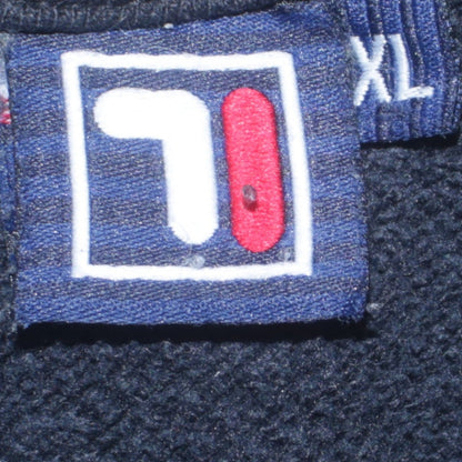 Mens UK Size XL FILA Black Pullover Hoodie