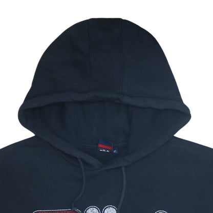 Mens UK Size XL FILA Black Pullover Hoodie