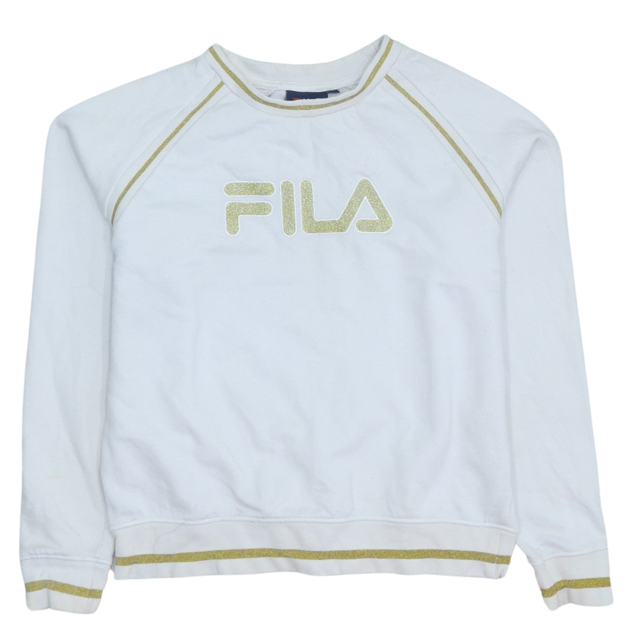 Womens UK Size S FILA White Pullover Sweatshirt