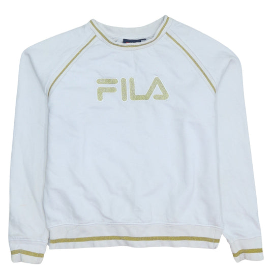 Womens UK Size S FILA White Pullover Sweatshirt