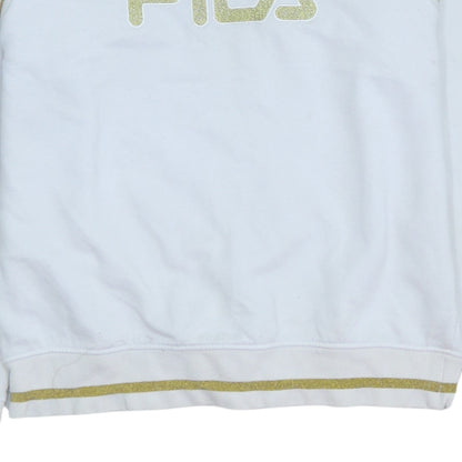Womens UK Size S FILA White Pullover Sweatshirt