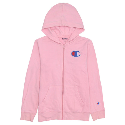 Womens UK Size L Champion Pink Full Zip Hoodie