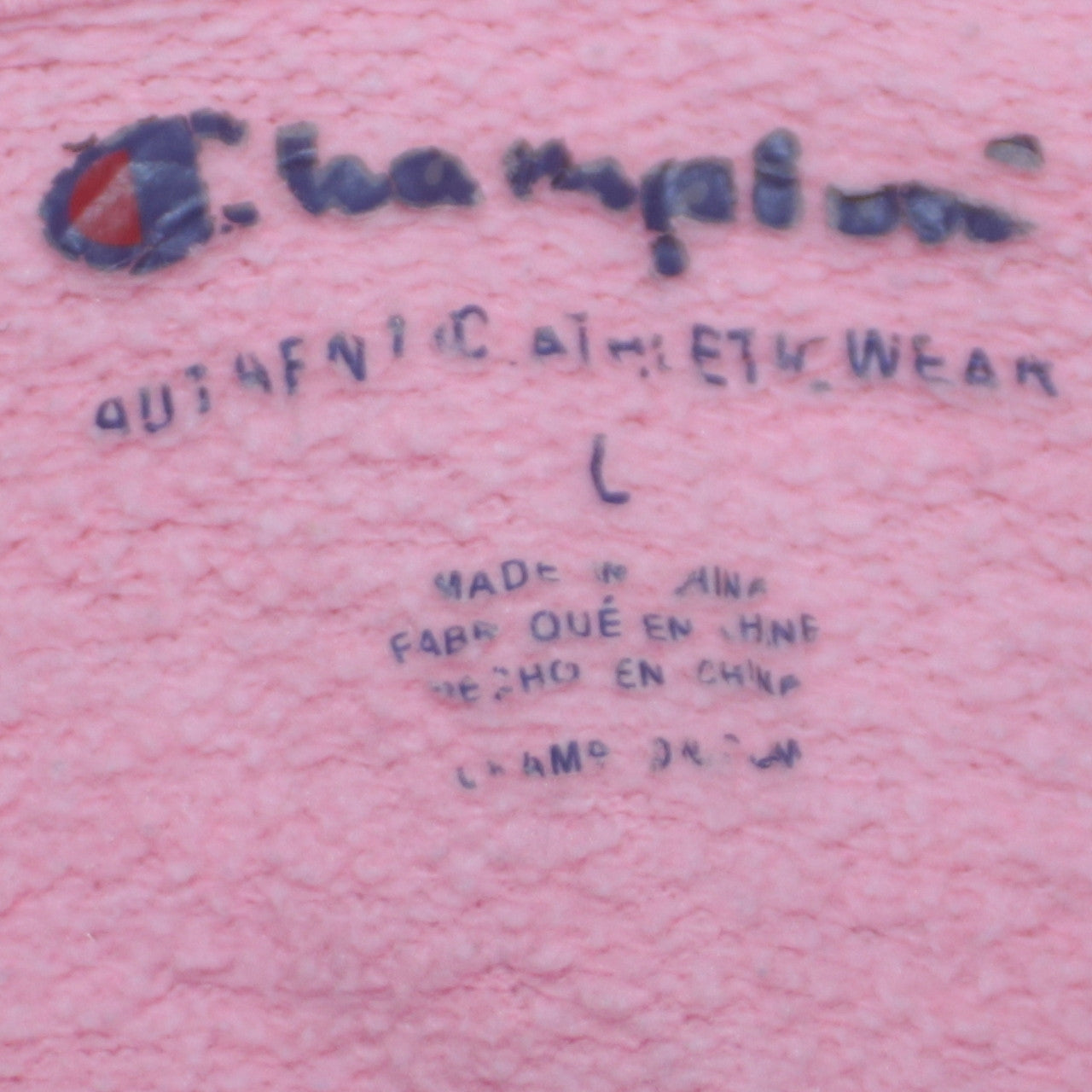 Womens UK Size L Champion Pink Full Zip Hoodie