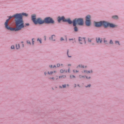 Womens UK Size L Champion Pink Full Zip Hoodie