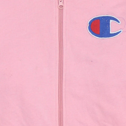 Womens UK Size L Champion Pink Full Zip Hoodie
