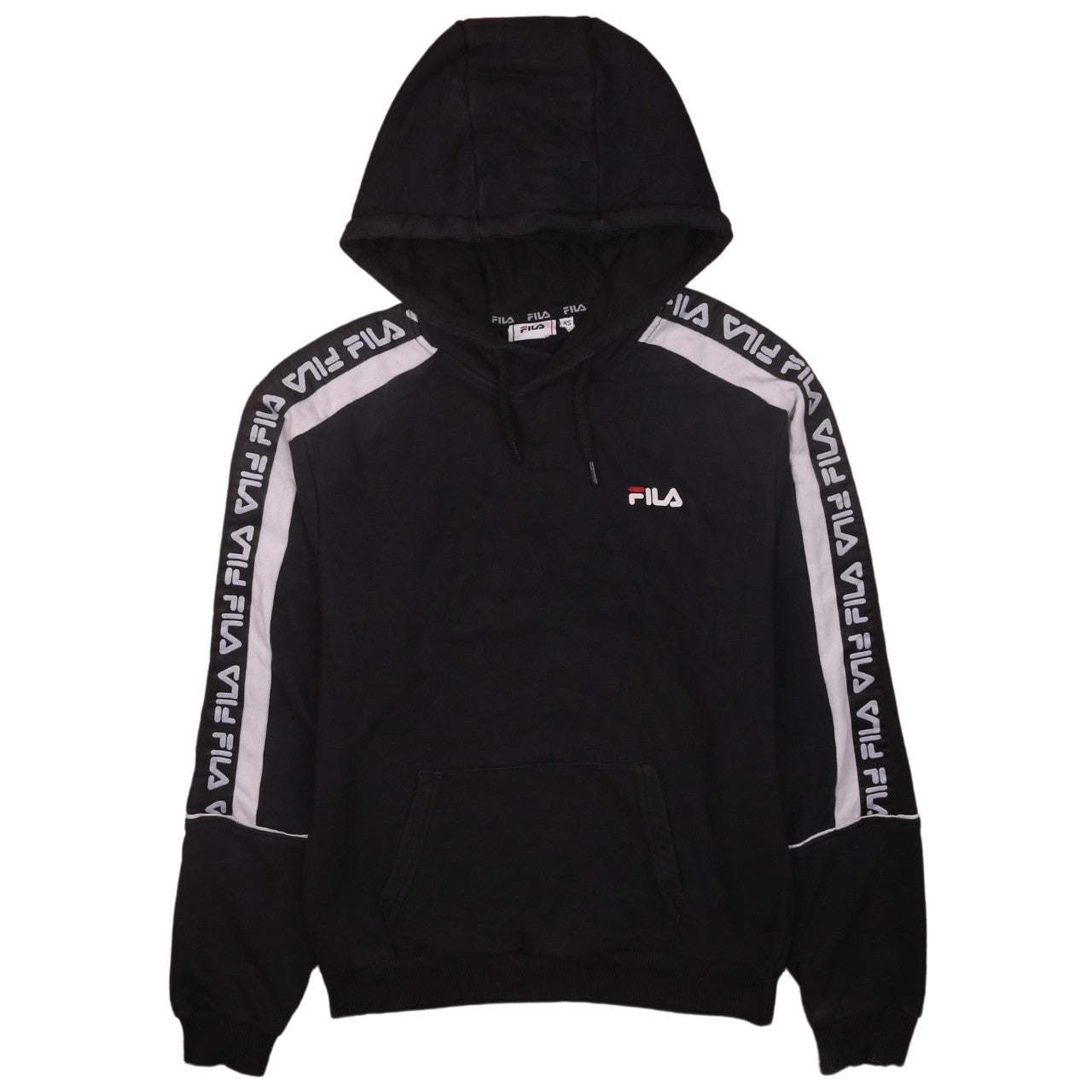 Mens UK Size XS FILA Black Pullover Hoodie