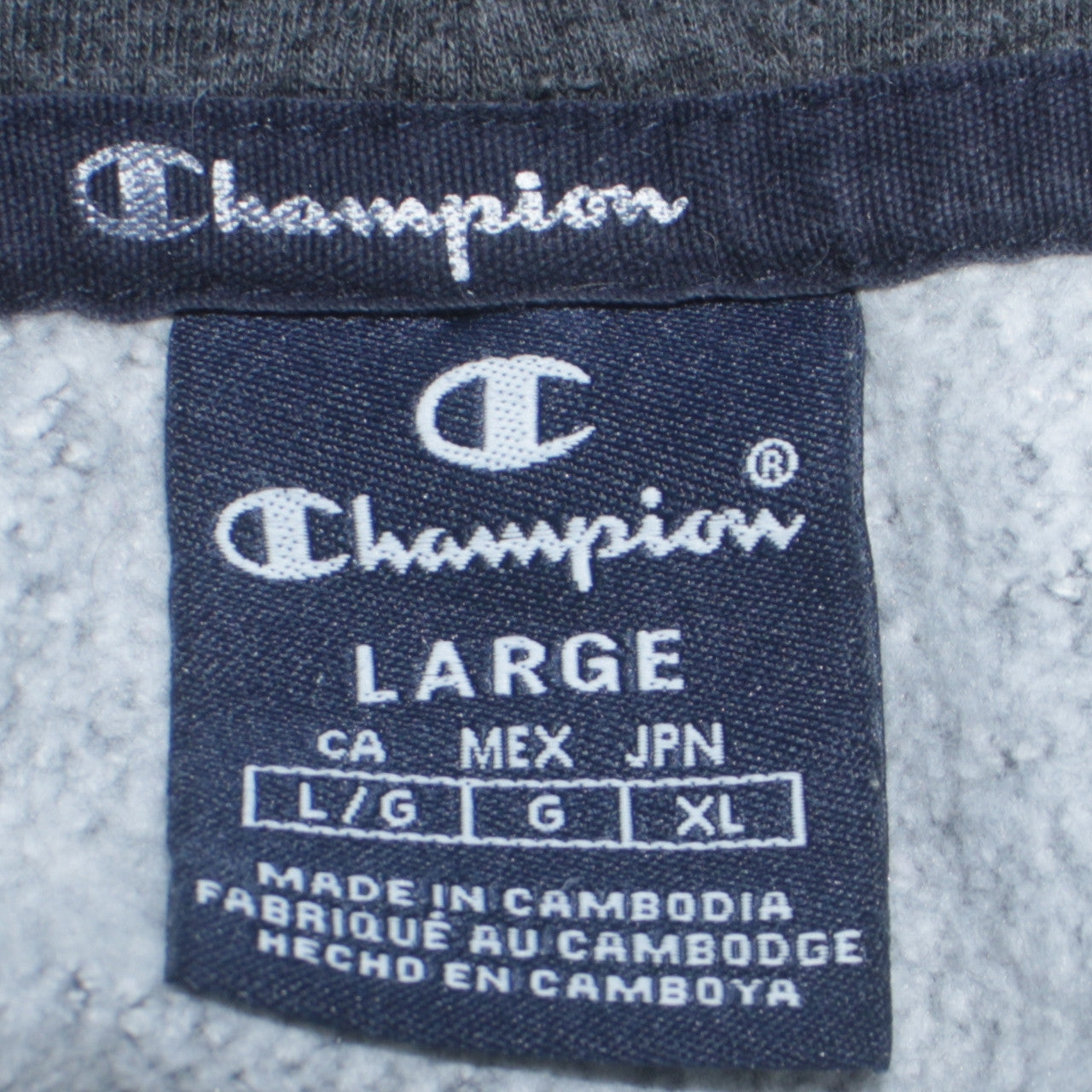 Mens UK Size L Champion Grey Pullover Hoodie