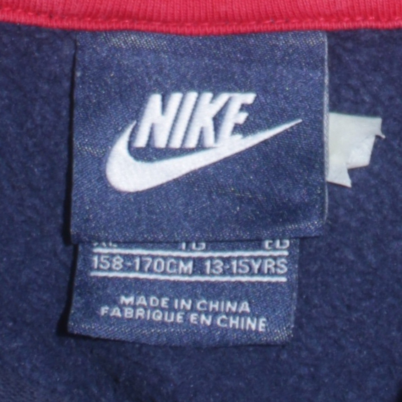 Nike Boys Blue Pullover Hoodie 13-15 Years PSG Logo Fleece Sweatshirt