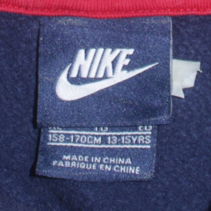 Nike Boys Blue Pullover Hoodie 13-15 Years PSG Logo Fleece Sweatshirt