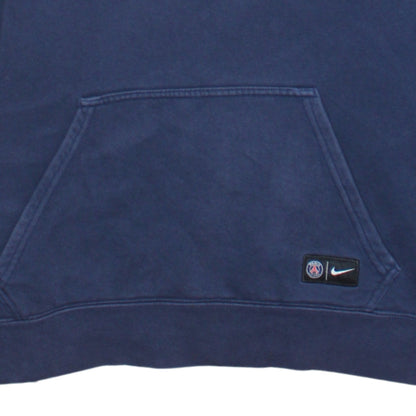 Nike Boys Blue Pullover Hoodie 13-15 Years PSG Logo Fleece Sweatshirt