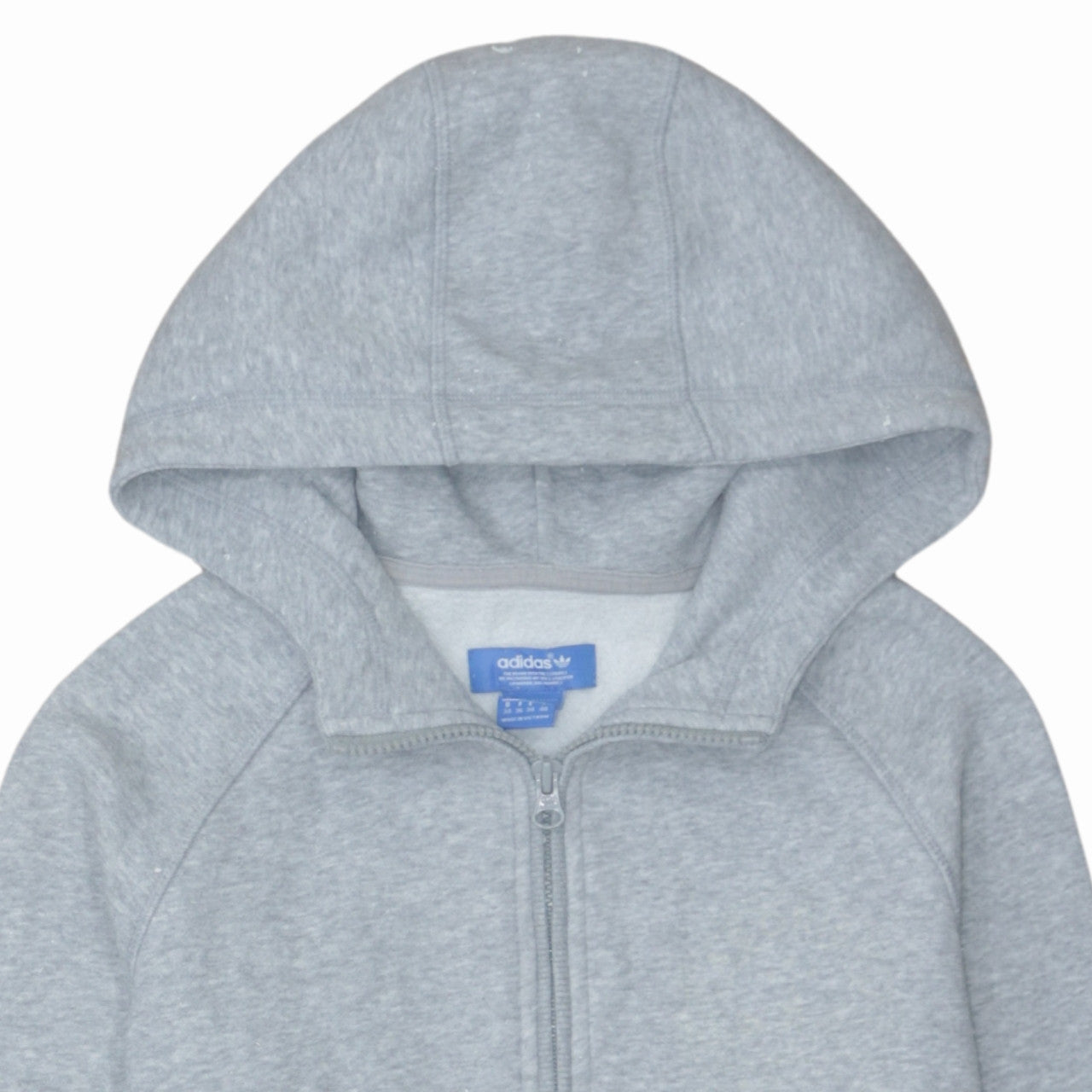 Womens UK Size L adidas Grey Full Zip Hoodie
