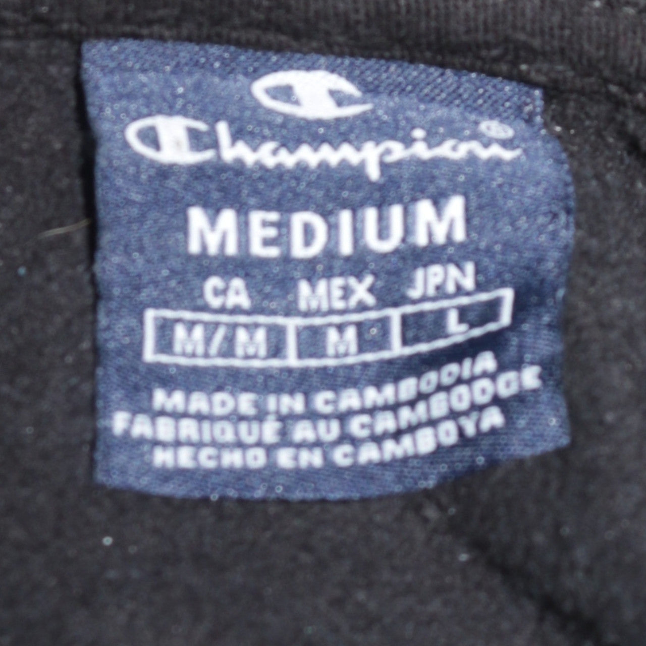 Mens UK Size M Champion Black Pullover Hoodie