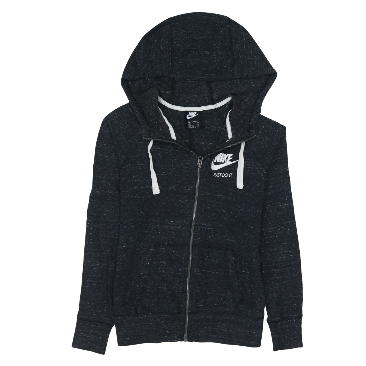 Womens UK Size S Nike Black Full Zip Hoodie