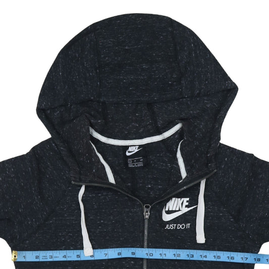 Womens UK Size S Nike Black Full Zip Hoodie