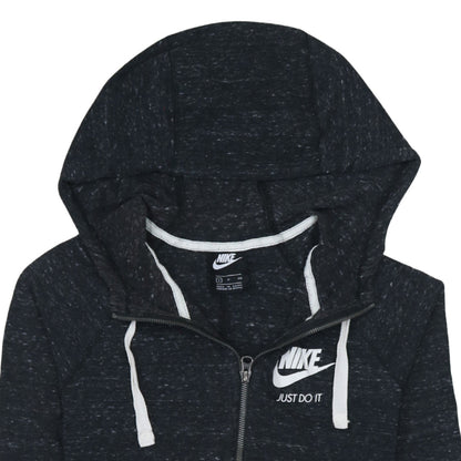 Womens UK Size S Nike Black Full Zip Hoodie