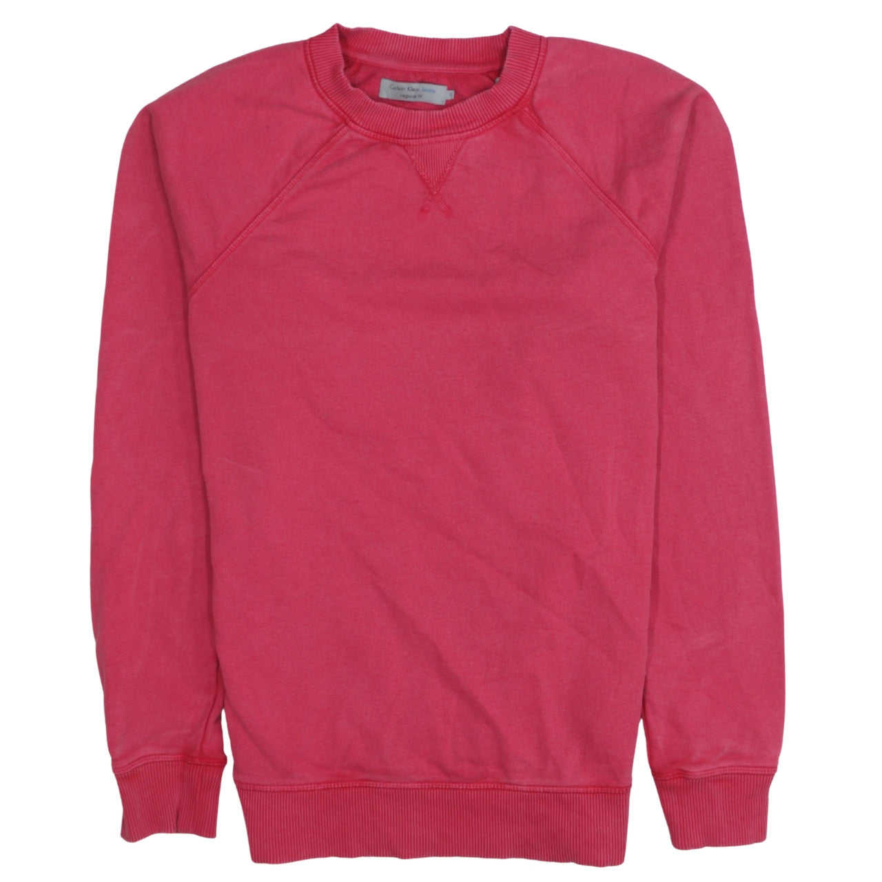 Mens UK Size S Calvin Klein Jeans Pink Pullover Sweatshirt