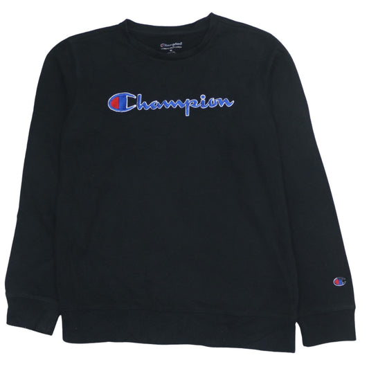 Womens UK Size XL Champion Black Pullover Sweatshirt