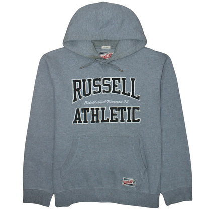 Mens UK Size 2XL Russell Athletic Grey Pullover Hoodie
