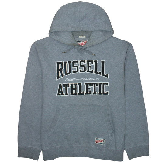 Mens UK Size 2XL Russell Athletic Grey Pullover Hoodie