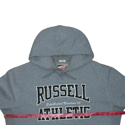 Mens UK Size 2XL Russell Athletic Grey Pullover Hoodie