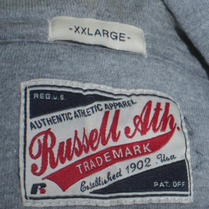 Mens UK Size 2XL Russell Athletic Grey Pullover Hoodie