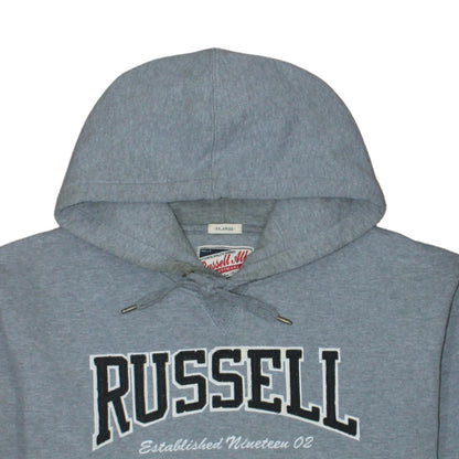 Mens UK Size 2XL Russell Athletic Grey Pullover Hoodie