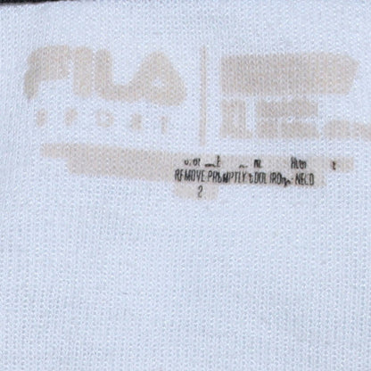 Mens UK Size M FILA Beige Pullover Hoodie