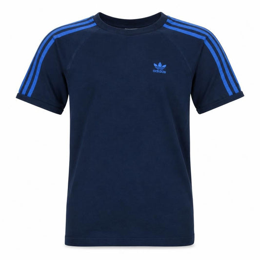 Front view of adidas Men Blue XS Crew Neck Short Sleeve Sports T-Shirt