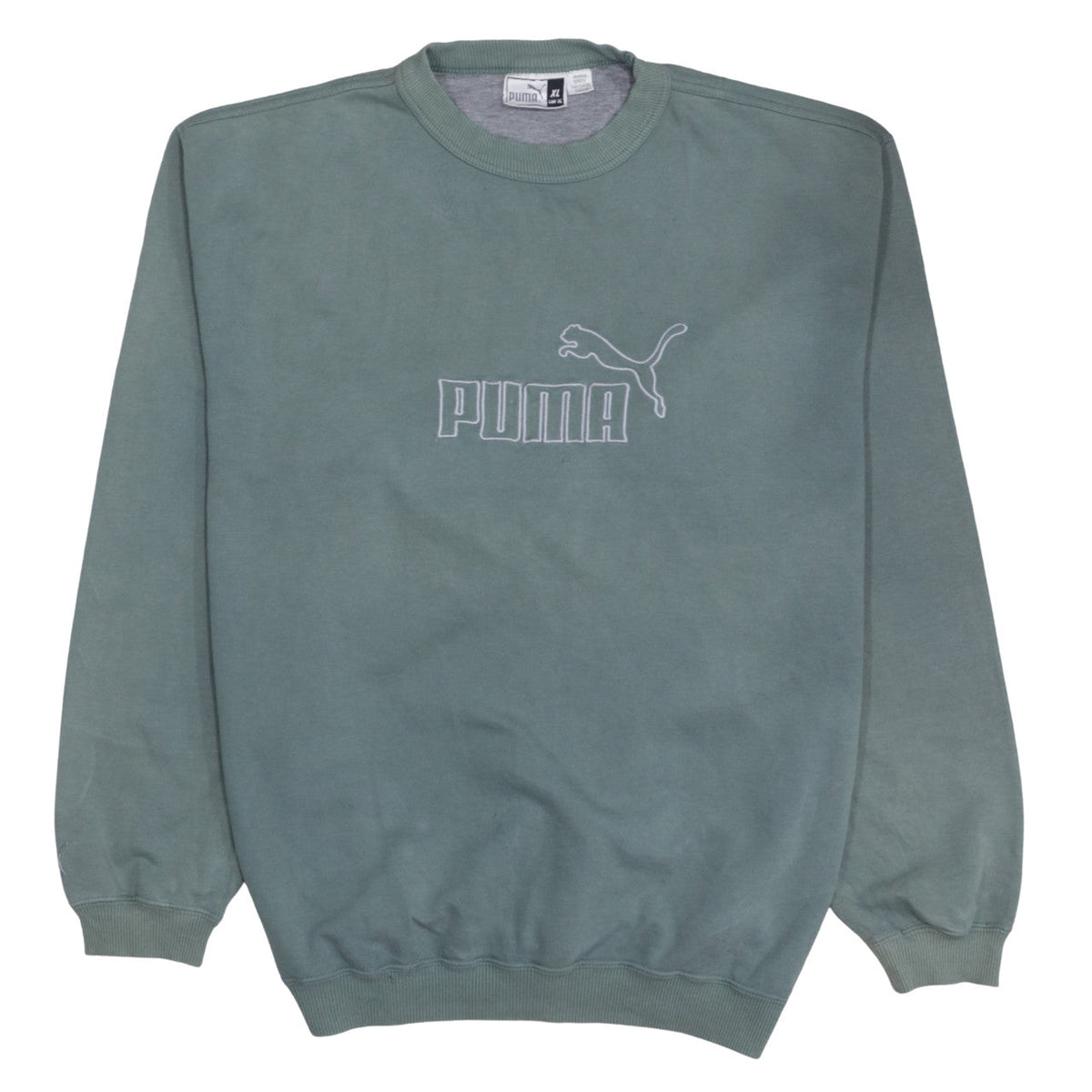 Mens UK Size XL PUMA Green Pullover Sweatshirt
