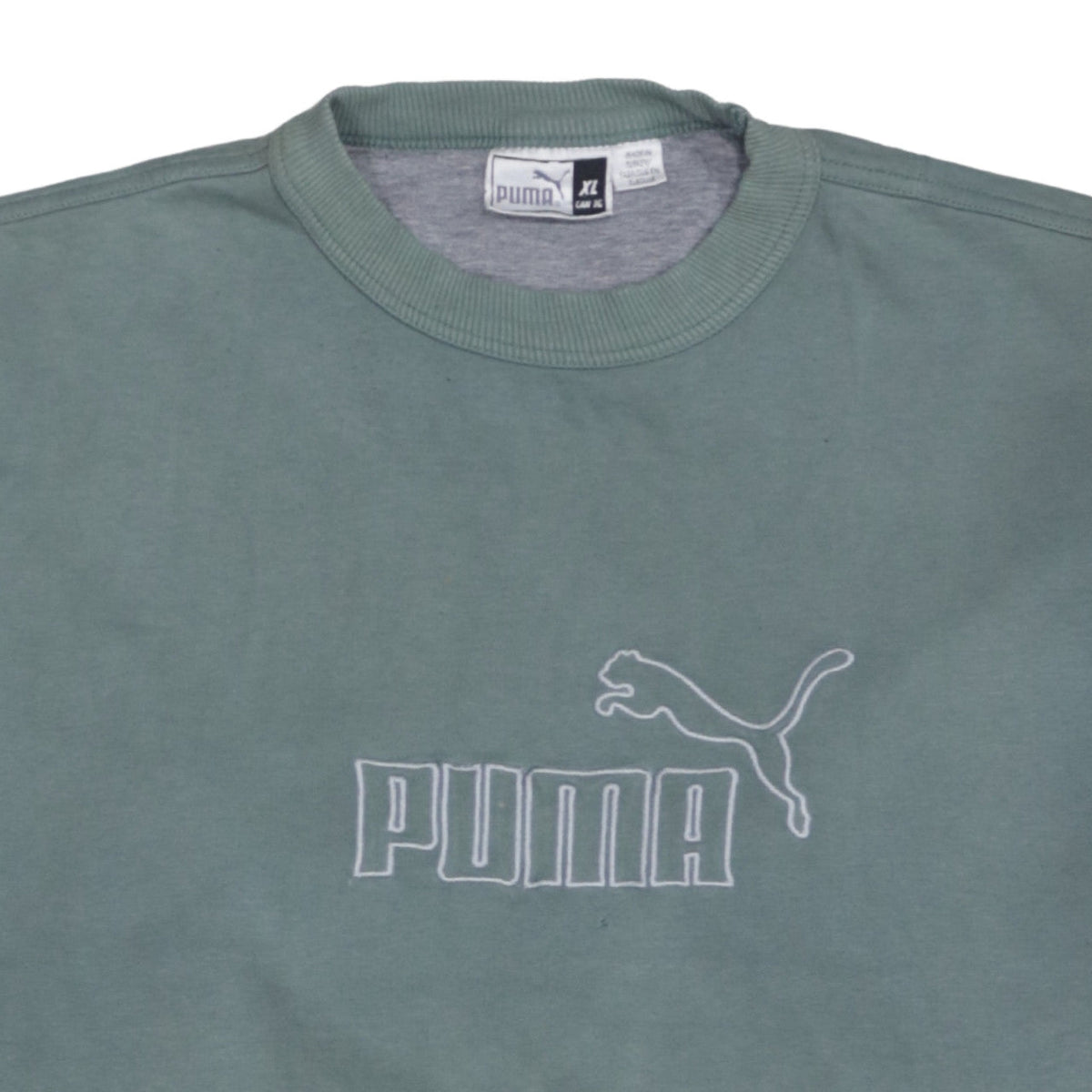Mens UK Size XL PUMA Green Pullover Sweatshirt