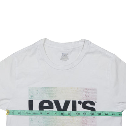 Mens UK Size XS Levi's White  T-Shirt